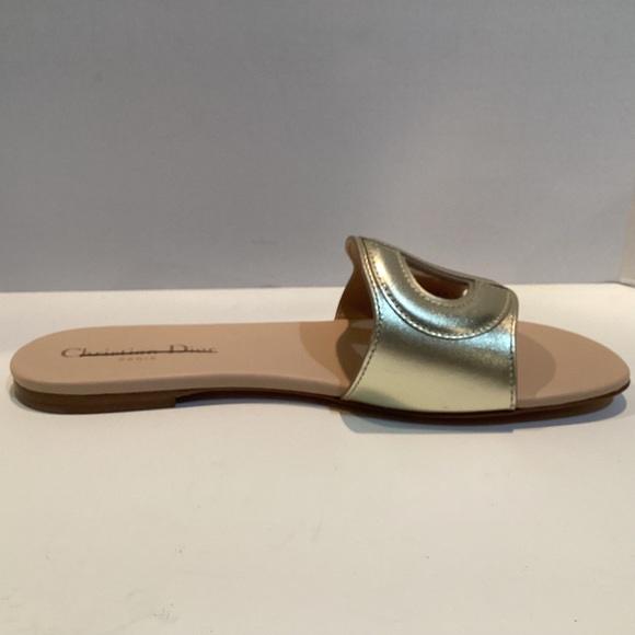 CHRISTIAN DIOR SANDAL -D- CLUB LIGHT GOLD SANDAL - Picture 9 of 12